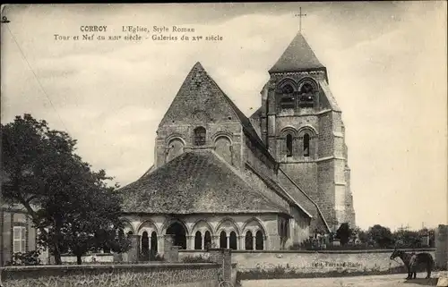 Ak Corroy Marne, Die Kirche