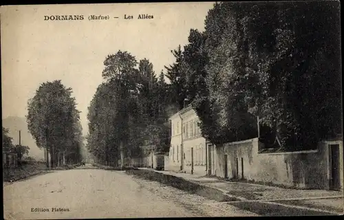 Ak Dormans Marne, Allee