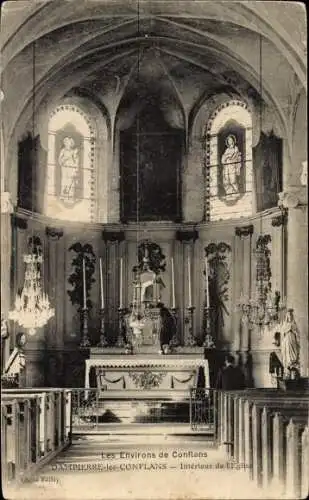 Ak Dampierre-Yvelines, Innenraum der Kirche