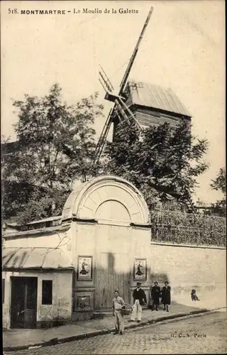 Ak Paris XVIII Montmartre, Moulin de la Galette