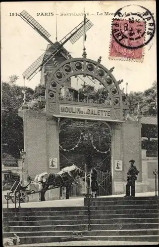 Ak Paris XVIII Montmartre, Moulin de la Galette