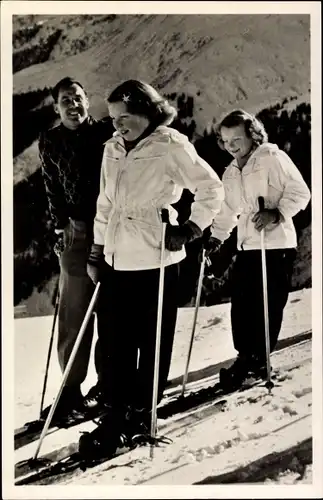 Ak Prinzessin Beatrix und Irene, Sankt Anton, Februar 1949