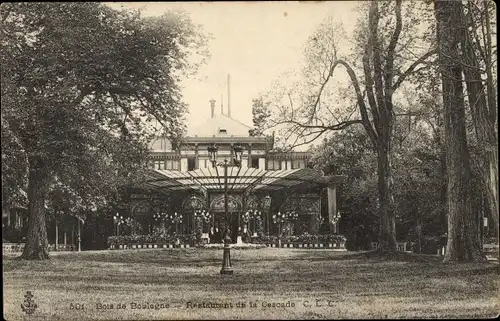 Ak Paris 16. Jahrhundert, Bois de Boulogne, Restaurant de la Cascade