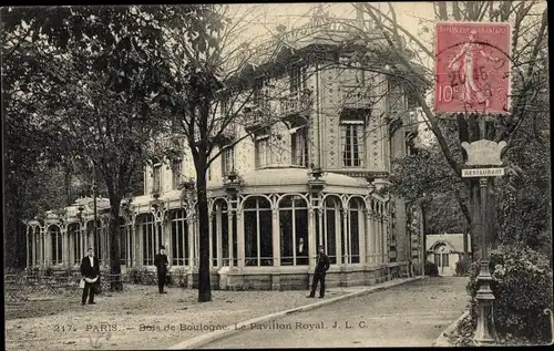 Ak Paris 16. Jahrhundert, Bois de Boulogne, Königlicher Pavillon, Restaurant