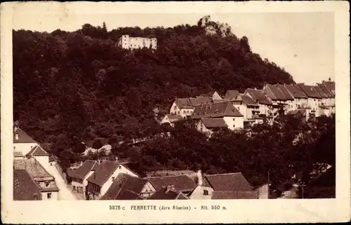 Ak Ferrette Pfirt Elsass Haut Rhin, Totalansicht