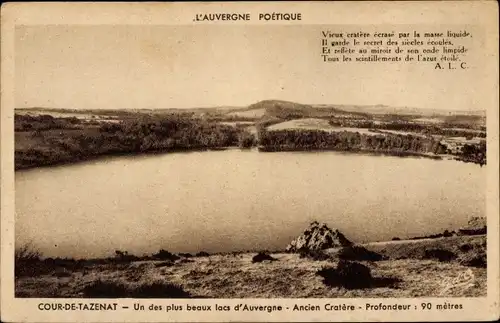 Ak Charbonnières les Vieilles Puy de Dôme, Cour de Tazenat, Ancien Cratere