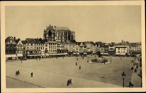 Ak Beauvais Oise, Place Jeanne-Hachette