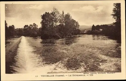 Ak Vincelles-Yonne, Le Deversoir