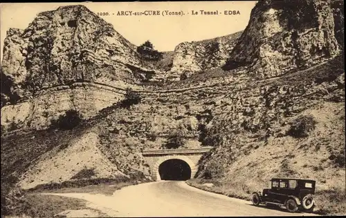 Ak Arcy-sur-Cure Yonne, Le Tunnel