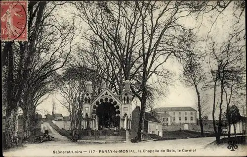 Ak Paray le Monial Saône et Loire, La Chapelle de Bois, Carmel