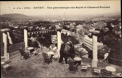 Ak Royat Puy de Dôme, Panoramablick, Clermont-Ferrand