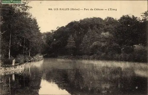 Ak Les Halles Rhône, Parc du Chateau, L’Etang