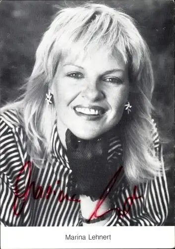 Ak Schauspielerin Marina Lehnert, Portrait, Autogramm