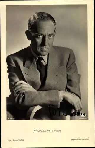 Ak Schauspieler Mathias Wiemann, Portrait, Film Foto Verlag A 3435/1, Autogramm