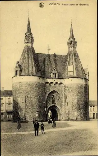 Ak Mechelen Flandern Antwerpen, Altes Tor von Brüssel