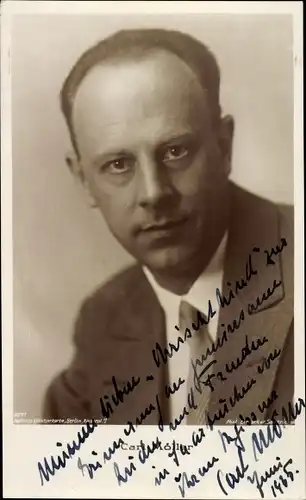 Ak Schauspieler Carl Möller, Portrait, Autogramm