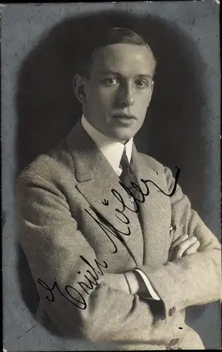 Ak Schauspieler Erich Möller, Portrait, Autogramm