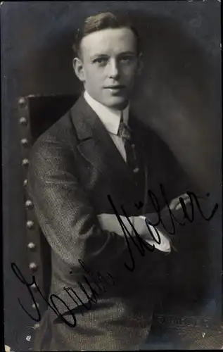 Ak Schauspieler Erich Möller, Portrait, Autogramm