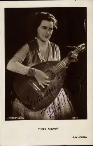 Ak Schauspielerin Hilde Maroff, Portrait, Autogramm