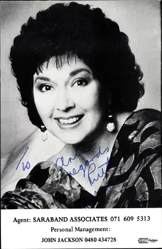 Ak Schauspielerin Ruth Madoc, Portrait, Autogramm