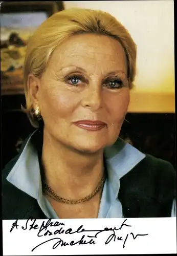 Ak Schauspielerin Michele Morgan, Portrait, Autogramm