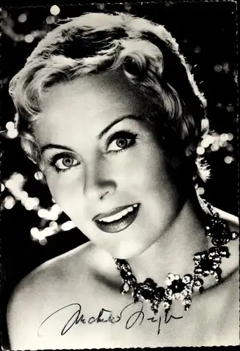 Ak Schauspielerin Michele Morgan, Portrait, Autogramm