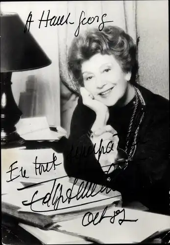 Foto Ak Schauspielerin Edwige Feuillere, Portrait, Autogramm