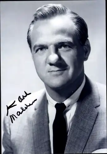 Foto Schauspieler Karl Malden, Porträt, Autogramm