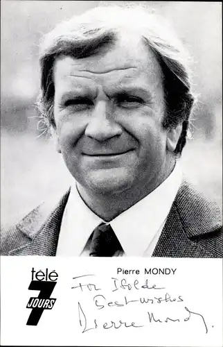 Foto Schauspieler Pierre Mondy, Portrait, Autogramm