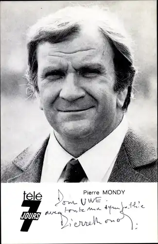 Foto Schauspieler Pierre Mondy, Portrait, Autogramm