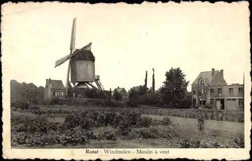 Ak Ranst Flandern Antwerpen, Windmühle