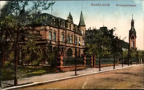 Ak Saarlouis im Saarland, Kreissparkasse