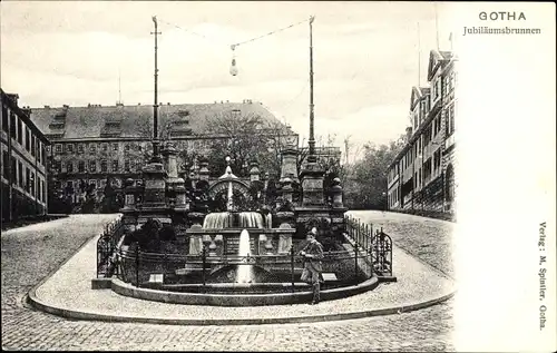 Ak Gotha in Thüringen, Jubiläumsbrunnen