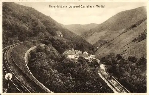 Ak Boppard Castellaun, Hunsrückbahn, Mühltal, Wälder