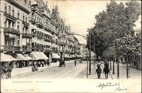 Ak Wiesbaden in Hessen, Wilhelmstraße