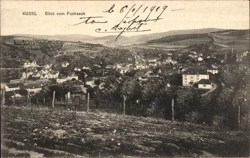 Ak Kusel am Kuselbach Rheinland Pfalz, Totalansicht, Fuchseck