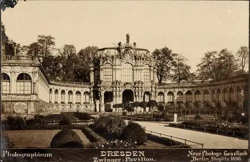 Ak Dresden Altstadt, Königlicher Zwinger, Pavillon, Photograhieum