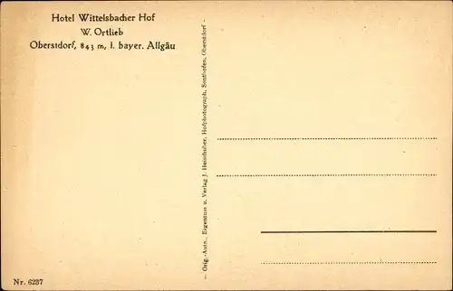 Ak Oberstdorf im Oberallgäu, Hotel Wittelsbacher Hof, Winter