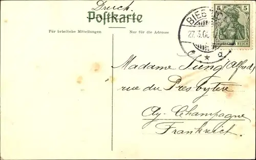 Ak Wiesbaden in Hessen, Hotel Nassauer Hof, Außenansicht, Passanten