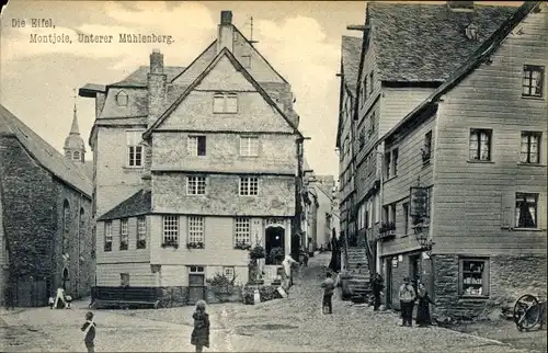 Ak Monschau Montjoie in der Eifel, Unterer Mühlenberg, Passanten, Kinder