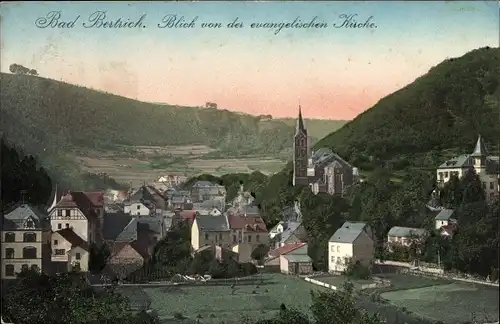 Ak Bad Bertrich an der Mosel Eifel, Blick von der evangelischen Kirche