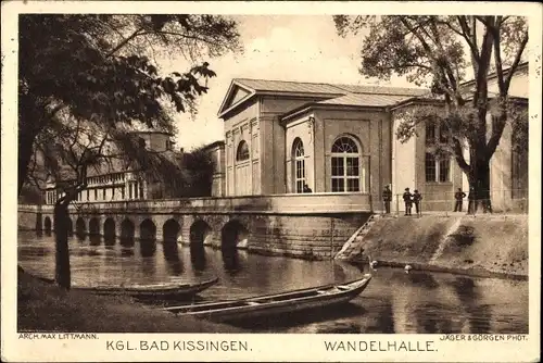 Ak Bad Kissingen Unterfranken Bayern, Wandelhalle, Außenansicht