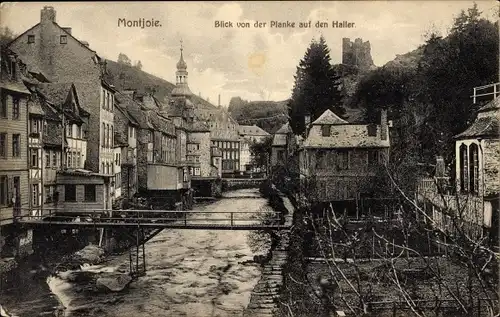 Ak Monschau Montjoie in der Eifel, Blick von der Planke auf den Haller