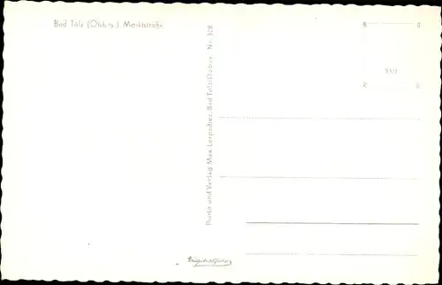 Ak Bad Tölz in Oberbayern, Marktstraße