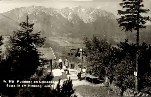 Ak Puchberg am Schneeberg Niederösterreich, Schneeberg, Sessellift