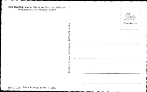 Ak Bad Wörishofen im Unterallgäu, Panorama