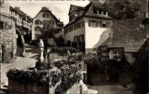 Ak Meersburg am Bodensee, Bärenbrunnen und Steigstraße
