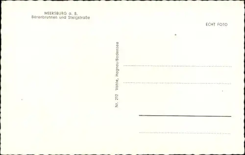 Ak Meersburg am Bodensee, Bärenbrunnen und Steigstraße