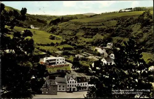 Ak Monreal in der Eifel, Hotel Restaurant Löwenburg, Panorama