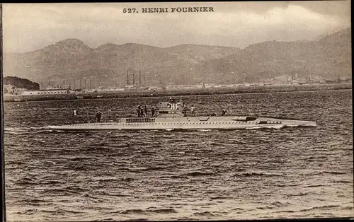 Ak Französisches U Boot, Henri Fournier, HF